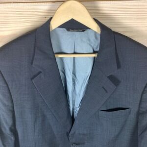 Jack Victor Blazer Mens 46R Gray Super 100s Wool Two Button Sport Coat Loreto ST